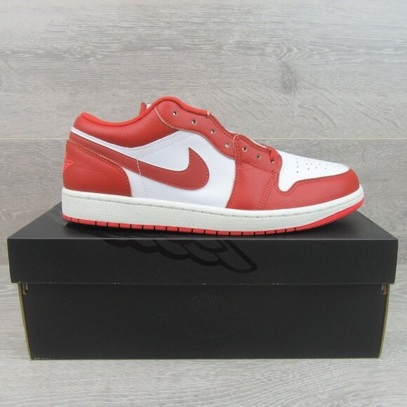 Air Jordan 1 Low SE Sneakers Mens Size 11 White Sail Lobster Red NEW - Picture 2 of 14